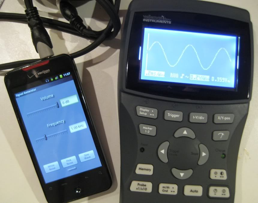 Droid output voltage test (and a few signal generator apps